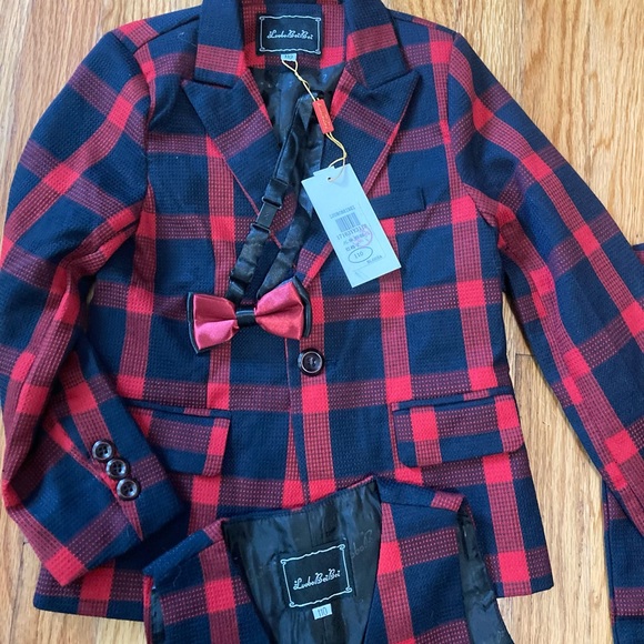 LUOBO BEI BEI, 4 PIECE CHECKED SUIT, KIDS, CHILDREN, TODDLERS, BOYS, WOMEN - Picture 3 of 16